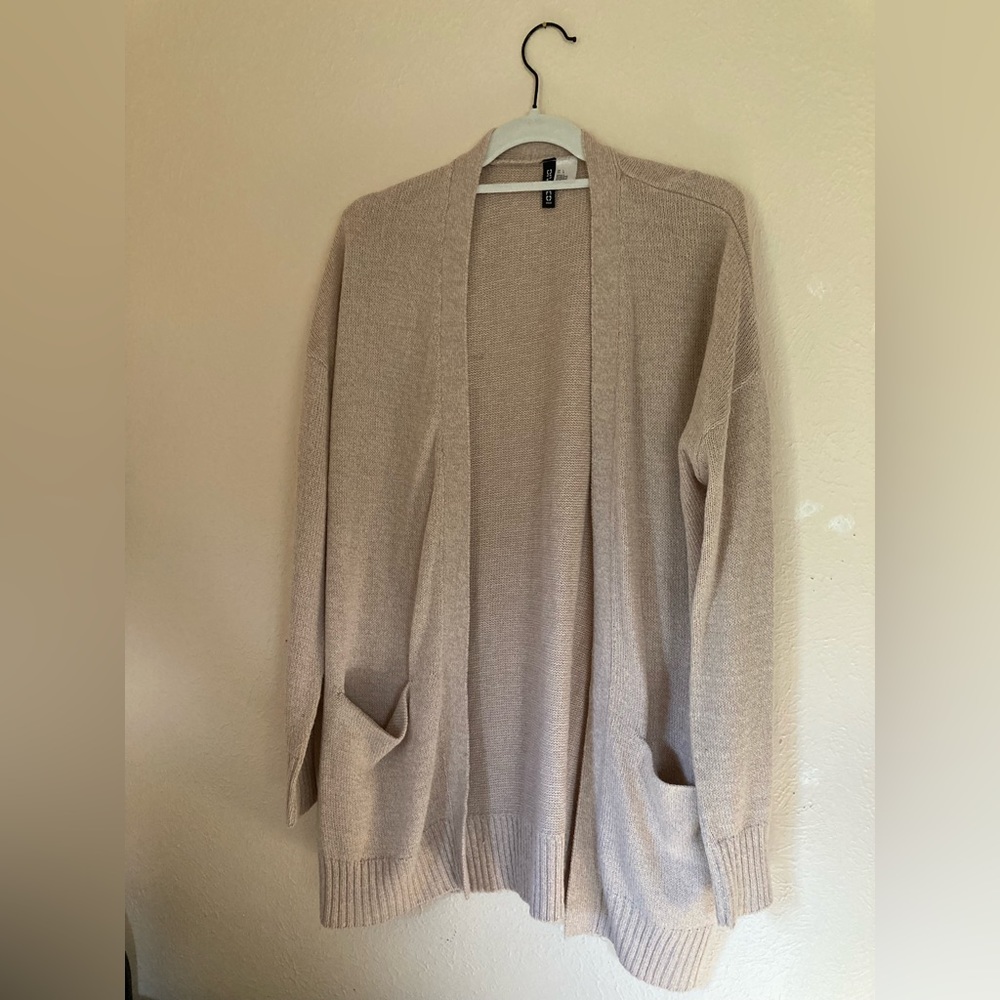 Slouchy dusty pink cardigan